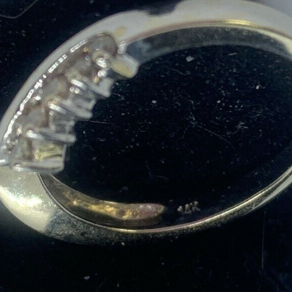 14k White Gold Diamond Bridal Set ****NO CENTER STONE*** Size 7 - Picture 4 of 10